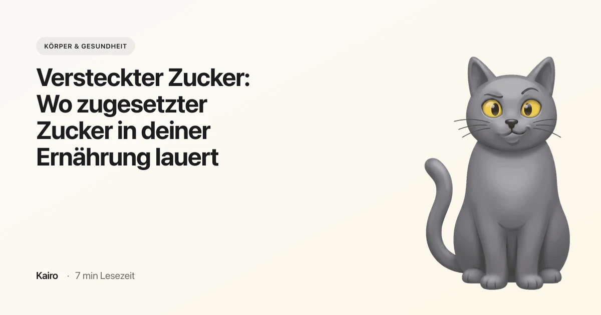 Versteckter Zucker: Wo zugesetzter Zucker in deiner Ernährung lauert