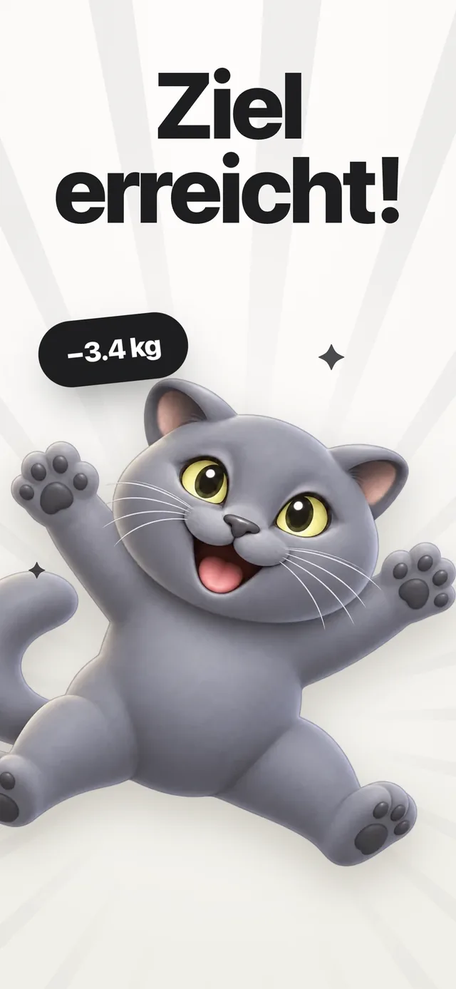 Kairo feiert ein erreichtes Ziel mit minus 3,4 kg