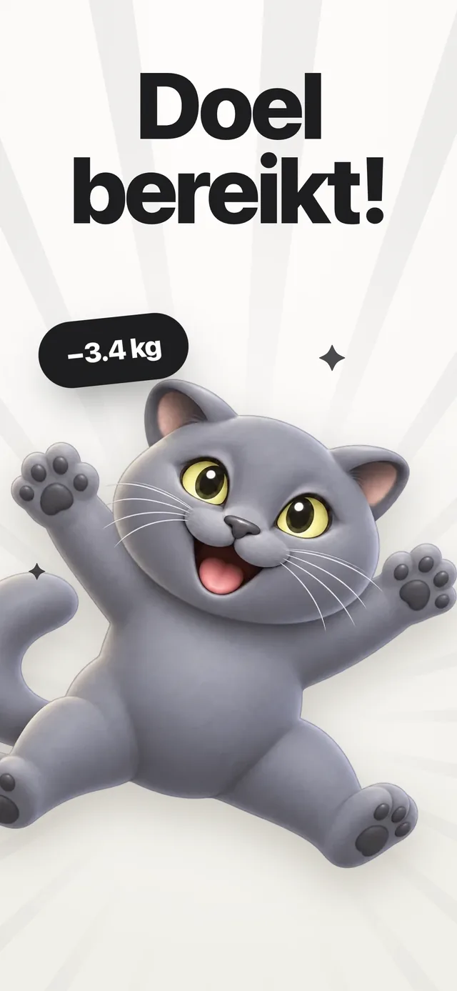 Kairo viert een bereikt doel van min 3,4 kg